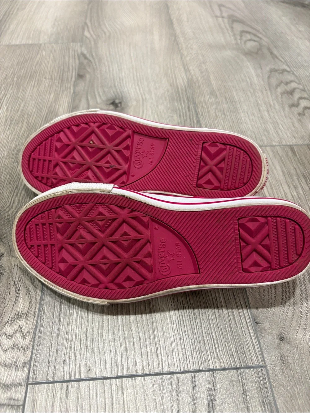 Converse Kids Hot Pink Canvas Lace-Up Sneakers